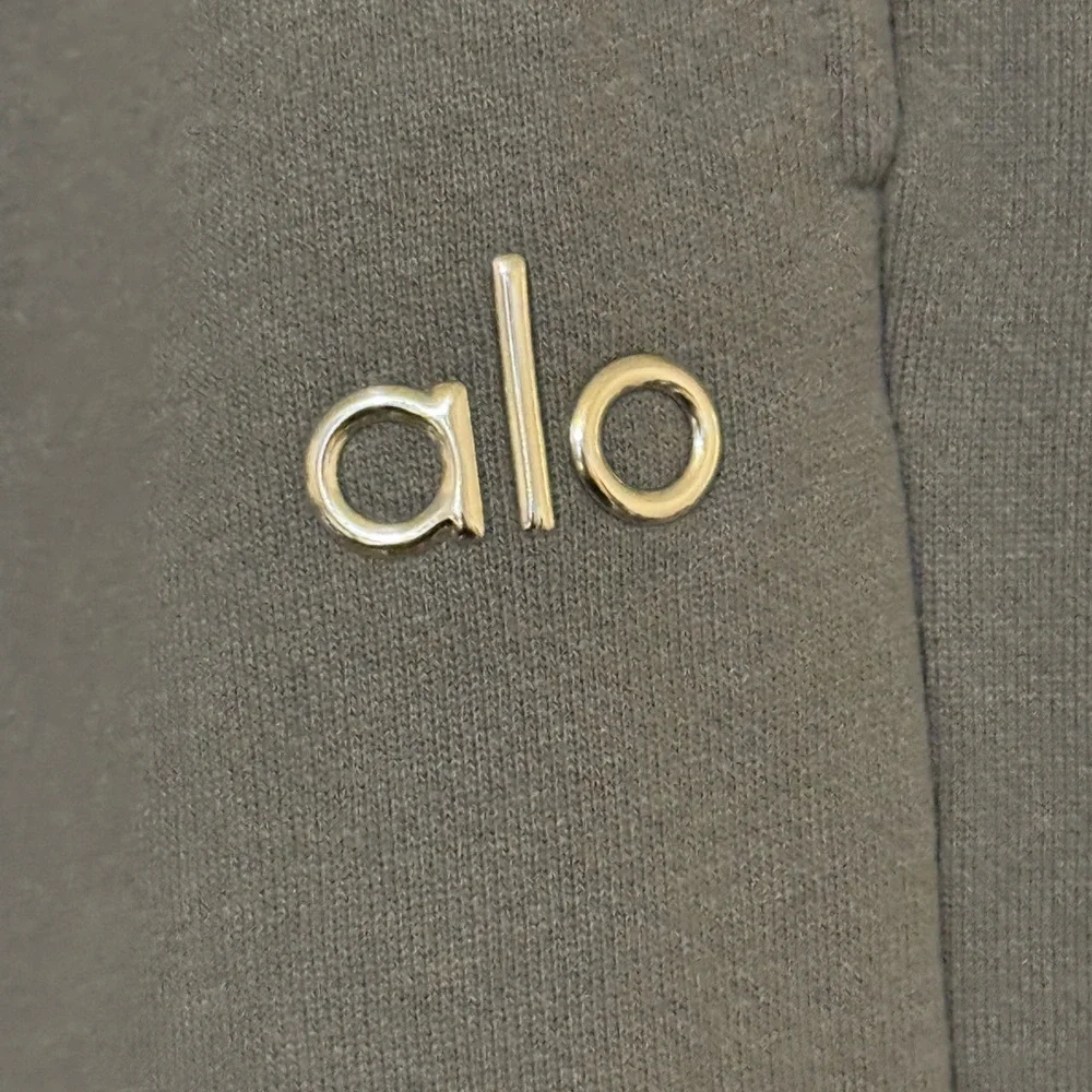 ALO Yoga Steel Grey Accolade Straight Leg Sweatpants - Picture 3 of 4